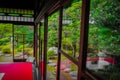 Landscape visible from the edge of the Japanese house Royalty Free Stock Photo