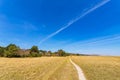 Landscape between Vitte and Neuendorf on the island Hiddensee, Germany Royalty Free Stock Photo