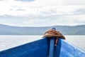 Landscape of the volcanic caldera Lake Coatepeque in El Salvador