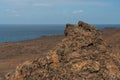 Landscape of volcanic island, Bartolome, Galapagos Islands, Ecuador Royalty Free Stock Photo