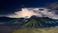 Landscape of Volcanoes in Bromo mountain