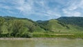 landscape of the Wachau on the Danube river in Austria Royalty Free Stock Photo