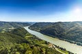 Landscape of Wachau valley, Danube river, Austria. Royalty Free Stock Photo