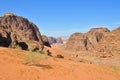 Landscape in Wadi Rum Royalty Free Stock Photo