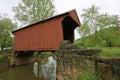 Landscape with Walkersville covered bridge, 1903 Royalty Free Stock Photo