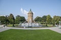 Landscape of wasserturm Water tower Mannheim Baden Wurttemburg Germany Royalty Free Stock Photo