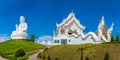 Landscape of Wat Huay Pla Kung temple with white temple and Statue of Guan Yin travel destination the famous place religious attra Royalty Free Stock Photo