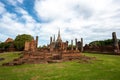 Landscape of Wat Phra Sri Sanphet Temple the ruins of old city of Ayutthaya Ayutthaya Historical Park are the Capital of the Royalty Free Stock Photo