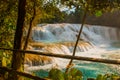 Landscape with waterfall Agua Azul, Chiapas, Palenque, Mexico Royalty Free Stock Photo