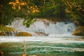 Landscape with waterfall Agua Azul, Chiapas, Palenque, Mexico Royalty Free Stock Photo