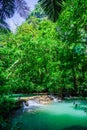 Landscape Waterfall Than Bok Khorani. Colorful forest in the rainy season,Colorful forest in the rainy season, The water falls in