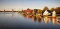 Landscape with watermills in Netherlands Royalty Free Stock Photo