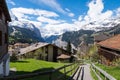 Landscape from Wengen village and alps in Lauterbrunen