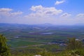 Landscape of western Jezreel valley from Carmel mountains Israel