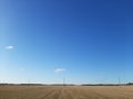 landscape, wheat field with blue sky