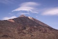 Landscape where you can see the peak of Teide volcano