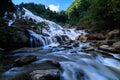landscape wide angle shot, Mea Ya Waterfall in the rain season at Doi Inthanon National park, north of Chiang Mai Province, Royalty Free Stock Photo