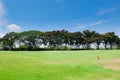 Landscape Wide green lawns and a blue sky Royalty Free Stock Photo
