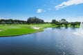 Landscape Wide green lawns Royalty Free Stock Photo