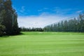 Landscape Wide green lawns of golf courses Royalty Free Stock Photo