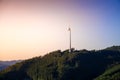 landscape with wind energy in the black forest area Germany Royalty Free Stock Photo