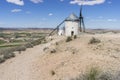 Landscape windmills of Consuegra in Toledo, Spain. They served t