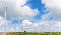 Landscape windmills field