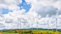 Landscape windmills field