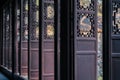 Landscape, window and door architecture, old building structure in Lingering Garden, a classical Chinese garden in Suzhou, China Royalty Free Stock Photo