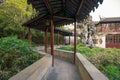 Landscape, window and door architecture, old building structure in Lingering Garden, a classical Chinese garden in Suzhou, China Royalty Free Stock Photo