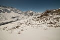 Landscape in winter in himalayas - india