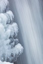 Winter, Comstock Creek Cascade Framed by Ice Royalty Free Stock Photo