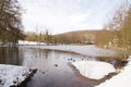 Landscape wintry, snowy forest - Elancourt, France Royalty Free Stock Photo