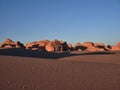 Yardang landforms near dunhuang, china Royalty Free Stock Photo