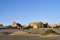 Yardang landforms near dunhuang, china Royalty Free Stock Photo