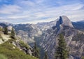 Landscape of Yosemites Half Dome Royalty Free Stock Photo