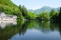 Landscape of Yufuin, Oita, Lake Kinrinko is another natural landmark of Yufuin