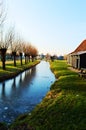 Landscape in Zaanse Schans Village, Holland Royalty Free Stock Photo