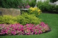 Landscaped flower garden Royalty Free Stock Photo
