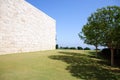 Landscaped Garden with Dining Tables Royalty Free Stock Photo