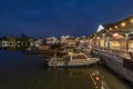 Landscapes of the ancient buildings in Jinxi at night, a historic canal town in southwest Kunshan, Jiangsu Province, China