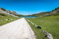 Landscapes around Lake Enol, one of the famous lakes of Covadonga, Asturias , Spain Royalty Free Stock Photo
