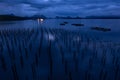 Landscapes of Ban Sam Chong Tai Village with the oyster farms at Royalty Free Stock Photo