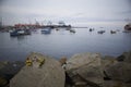 Landscapes of boats and the surroundings of the port of San Antonio, Chile Royalty Free Stock Photo