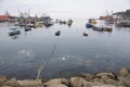 Landscapes of boats and the surroundings of the port of San Antonio, Chile Royalty Free Stock Photo