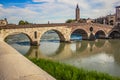 Landscapes of the city of Verona. Verona is a city in the Veneto region of northern Italy. Its historic center, built in a bend of Royalty Free Stock Photo