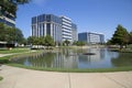 Landscapes design and office buildings in Hall Park Frisco