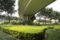 Landscapes design under viaduct in Nanning city