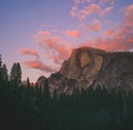 Landscapes fine art half dome sunset Royalty Free Stock Photo