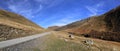 Landscapes of France: French Alps, mountain road in Savoy Royalty Free Stock Photo